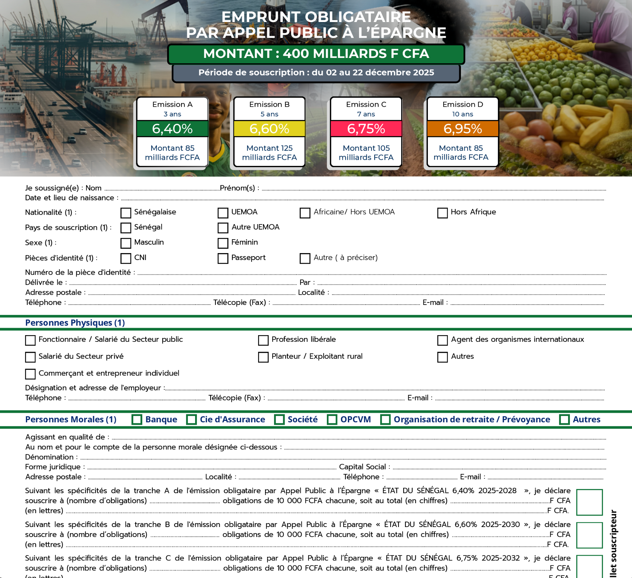 Bulletin de souscription